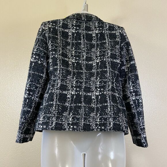Kasper Black Tweeted Blazer Jacket Sz 2P - Picture 2 of 13